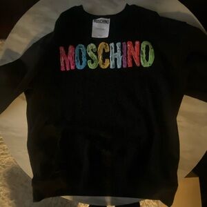 Moschino Black Top with Colorful Text- Authentic